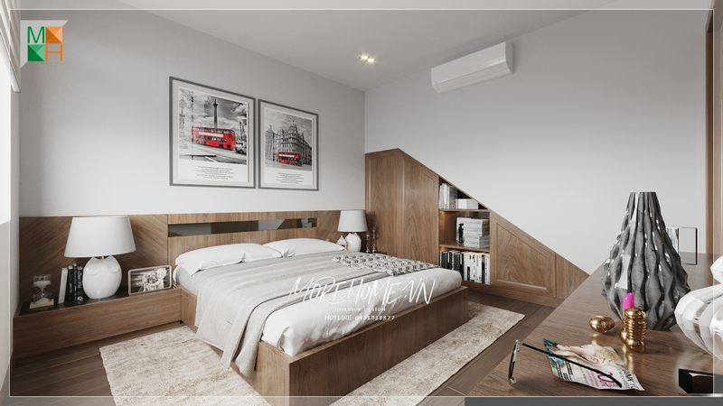 Giường ngủ với phong cách thiết kế hiện đại góp phần mang tới sự sang trọng, ấn tượng và tiện nghi khi sử dụng.
